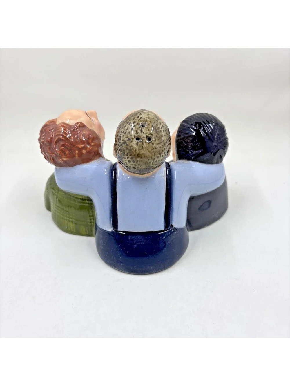 3 THREE STOGES Moe Curly Larry Salt & Pepper Shaker Set (1997) by Clay Art